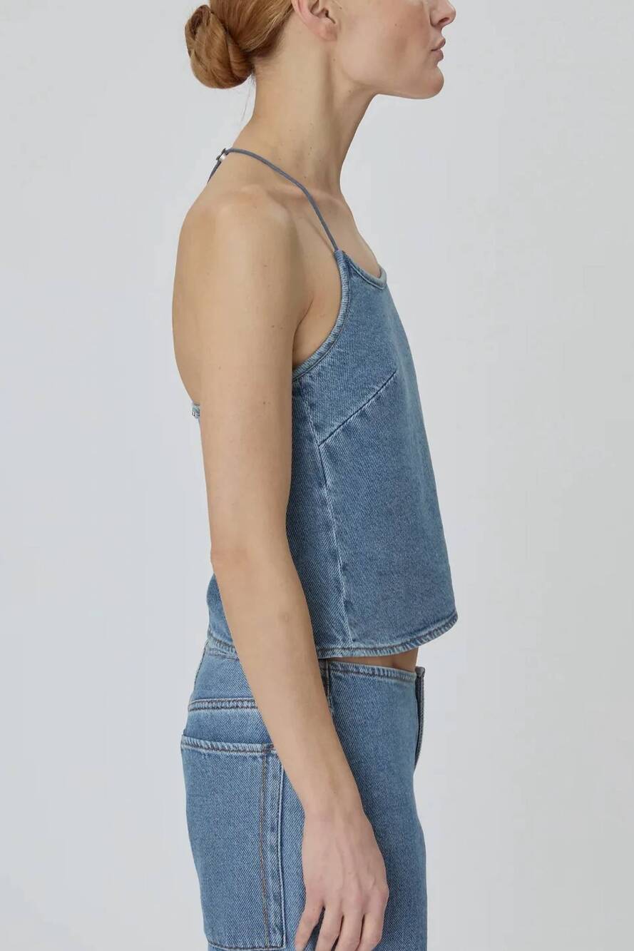 NEW STILL HERE toggle tank in classic blue - Picture 2 of 4